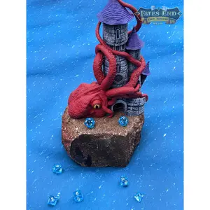 Kraken 3D Printed Dice Tower - Fate's End Collection by Kim Bolt- Release the Kraken!!!