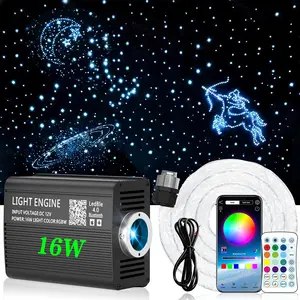 Twinkle Bluetooth APP Control Music Sync Fiber Optic Light Source RGBW Light Box Engine Diver For Jeep Cherokee 1974-2026