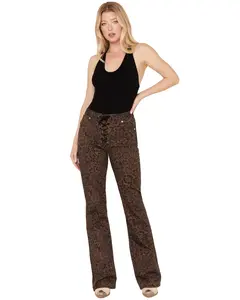 Wrangler Women's X Fender Women'S Leopard Print Lace-Up Denim Jeans - 112326236