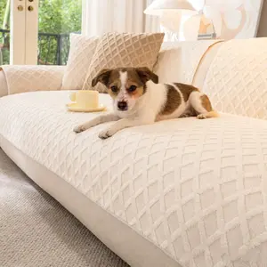 Cat Dog Friendly Plush Sofa Cushion, All-Season Universal, Non-Slip Sofa Cover, Pet Pad for 1/2/3/4 Seater Sofas