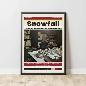 (No Frame) Snowfall | Franklin Saint Vintage Poster | Retro Wall Art Home Decor | Damson Idris Print | Tv Series | Tv Show | Gift Idea