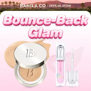 [NEW] BANILA CO Bounce Back Glam Duo | Covericious Ultimate Cover Cushion & Volume Lip Plumper | 100HR Full Coverage Cushion + Glassy Shine Volumizing Lip Plumper