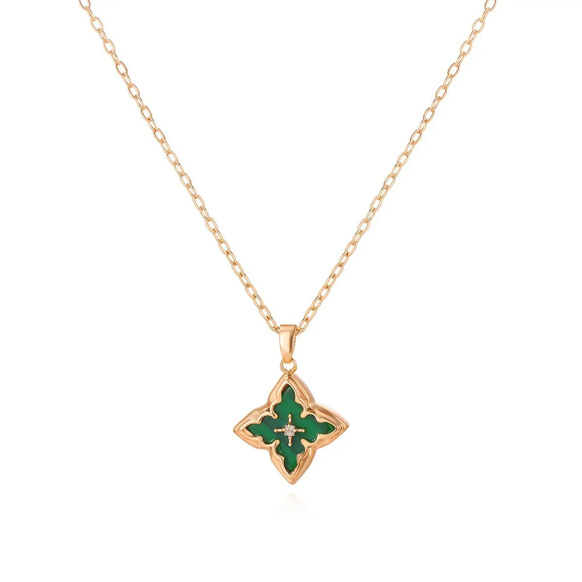 0229  Rose Gold+Green