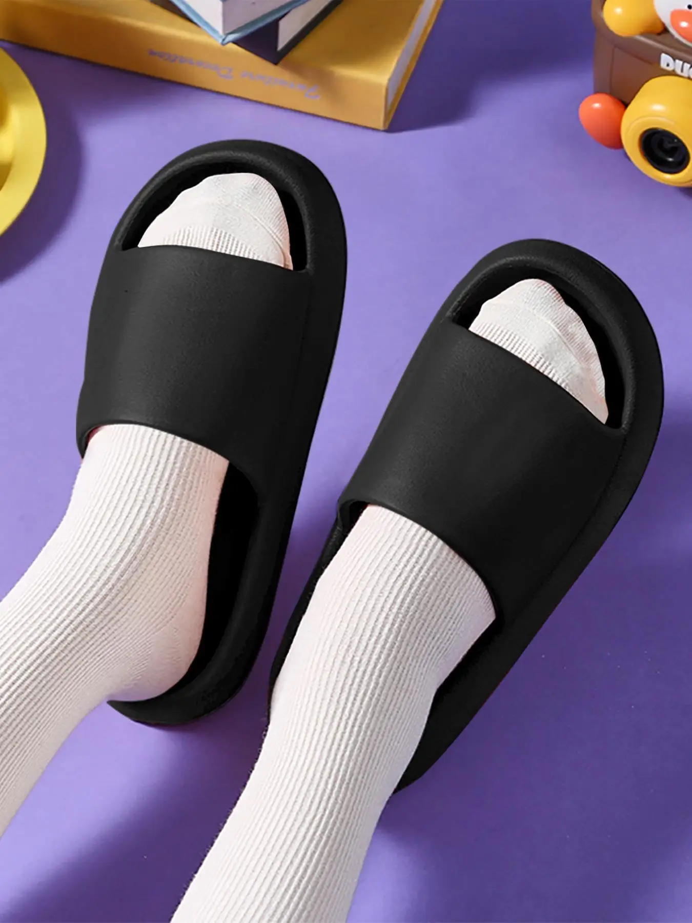 Minimalist Comfort Couple Slides Slippers, Summer 2024 Soft Non-slip Bathroom Slippers for Shower Use, Lightweight Soft Sole Slippers, Flat Home Slipp