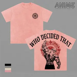 “Who Decided That?” Escanor Seven Deadly Sins Tee Washed Vintage Washed Oversized Heavyweight Cotton Anime Graphic Tee - Hoodie, Unisex Animecore Streetwear Gift for Escanor & Anime Fans