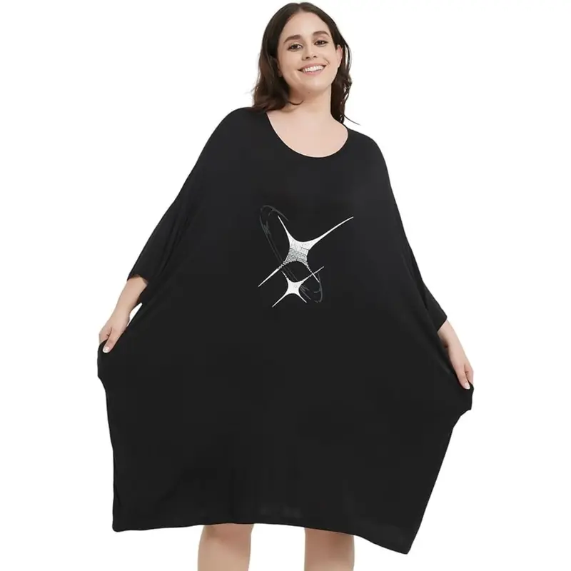 chinese dress ladies Crew Neck Long Sleeve Maxi Dress for Women Solid Color Casual Loose Fit Shirt  Dresses Fall Basic Ankle Length Dress at Amazon Women's Clothing store
