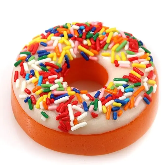 Gummy Donut - Sweet Breakfast Snack with Frosting and Sprinkles Gummy Donut - Sweet Breakfast Snack with Frosting and Sprinkles