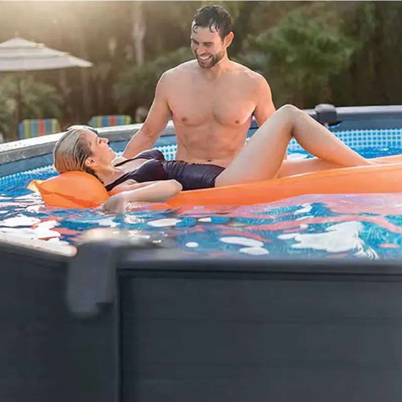 INTEX 26384 Hot Selling High Quality Wholesale Price Outdoor Family Stainless Frame Steel Round Shape Swimming Pool