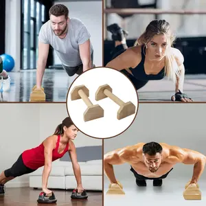 Push-Up, Wooden Bar, Parallel Bars, Handstand, Exercise, Fitness, Suitable for Home and Outdoor Gymnastics, Push-Up Trainer