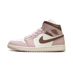 Jordan 1 Mid WMNS "Pink Oxford Brown" BQ6472 620