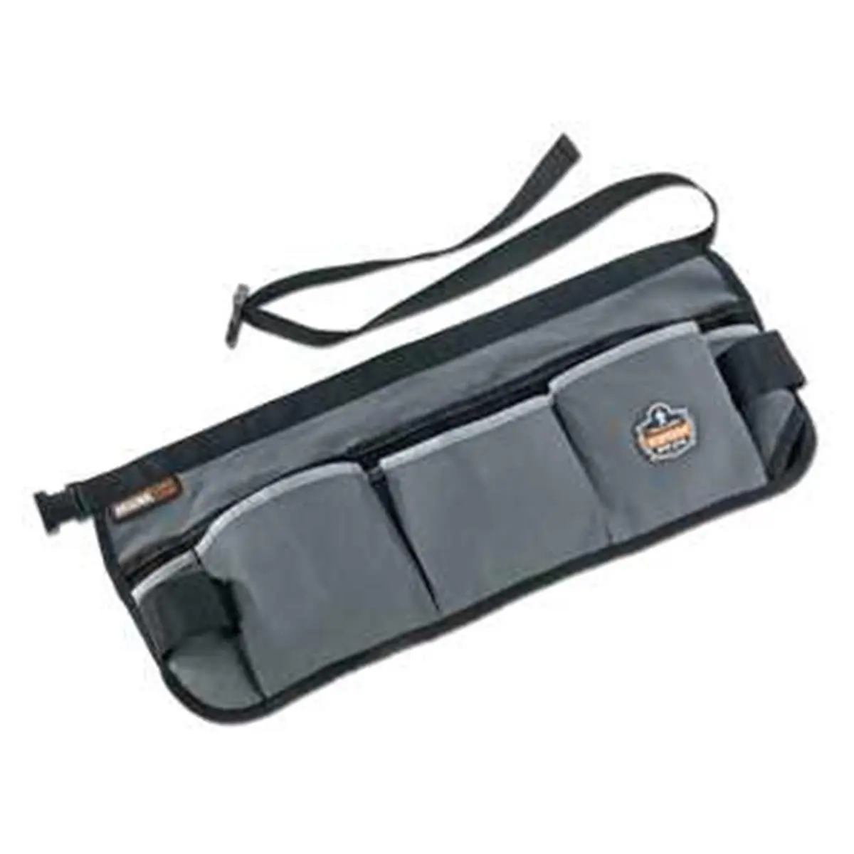 Ergodyne Cotton Duck Waist Apron Tool Pouch, 13 Pockets, 8 Pencil Pockets, Dual Loops, Reflective Trim, Gray - Construction Roofing Carpentry Trades Tool Organizer, Handyman