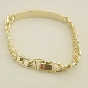 Gold-Plated Chain Link Bracelet for Men Classic Design with Secure Clasp 14k Gold Laminate Timeless Accessory