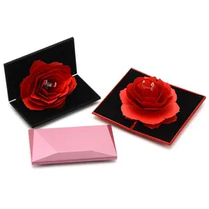 Creative Ring Box Small Ring case for Proposal Engagement Wedding Ceremony Birthday Display Presentation Storage Chest Holder Organizer