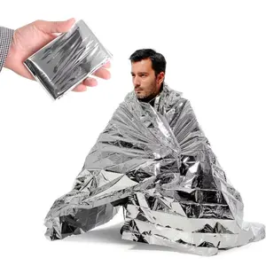 90% Heat reflective Mylar Thermal aluminium survival emergency blanket for car first aid kit