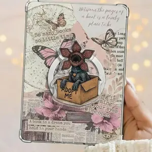 Magnetic Phone Grip Baby Alien Monster Kindleholder – Cute Creature in Box Adopt Me Art, Funny Sci-Fi Horror Magneticphonegrips, Retro 80s Geeky Gift