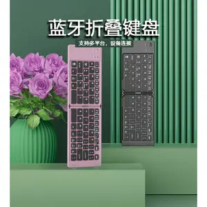 New Bluetooth Ultra-Thin Foldable Keyboard for Mobile Phones Tablets & Laptops Foldable Rechargeable Supports Three Devices