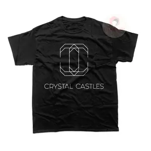 Crystal Castles Graphic Tee - Alice Glass Merch, Gothic Vintage Style, Fitted Cotton Short Sleeve T-Shirt