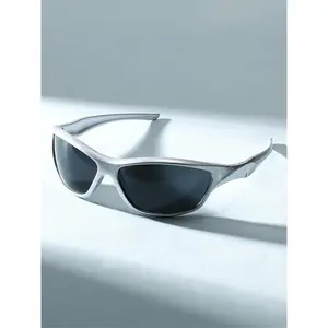 Unisex Vintage Y2k Style Frames Sunglasses, Trendy Casual Sporty Wrap Around Thin Sunglasses for Everyday Use, Fashion Cool Accessories for Outdoor Activities, Men's Sunglasses