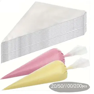 20/50/100/200pcs One-time triangle frosting bag, Pastry Decorating Tools, for cake decoration, biscuits, Cupcakes and DIY dessert essentials, kitchen and restaurant necessities