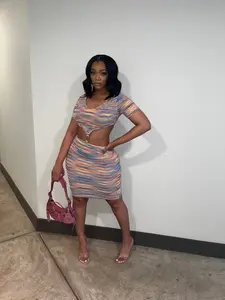 Adore Me Rainbow Mini Dress
