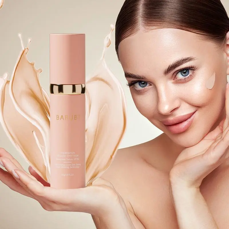 Barubt Microbe Liquid Foundation Cosmetic - Full-Coverage, Lightweight Second-Skin Feel, Long-Lasting Non-Caking Makeup for Imperfection Concealing