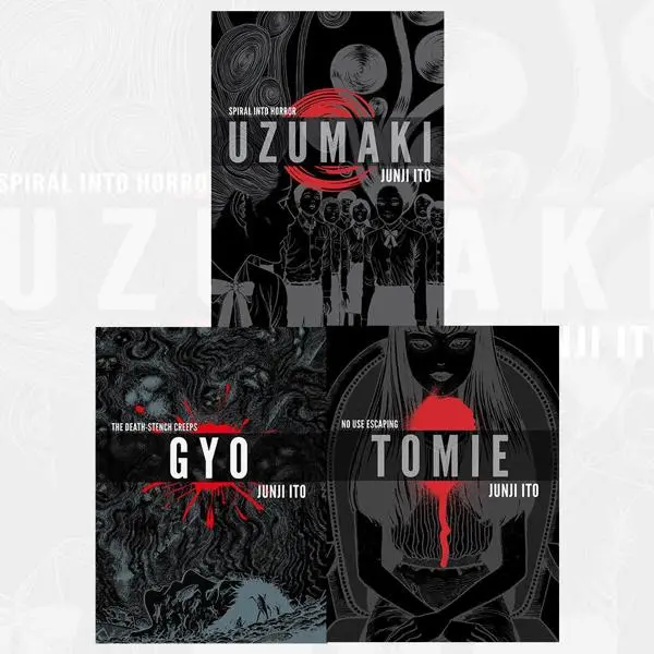 Junji Ito Deluxe Hardcover Edition 3 Book Set (Uzumaki, Gyo, Tomie)
