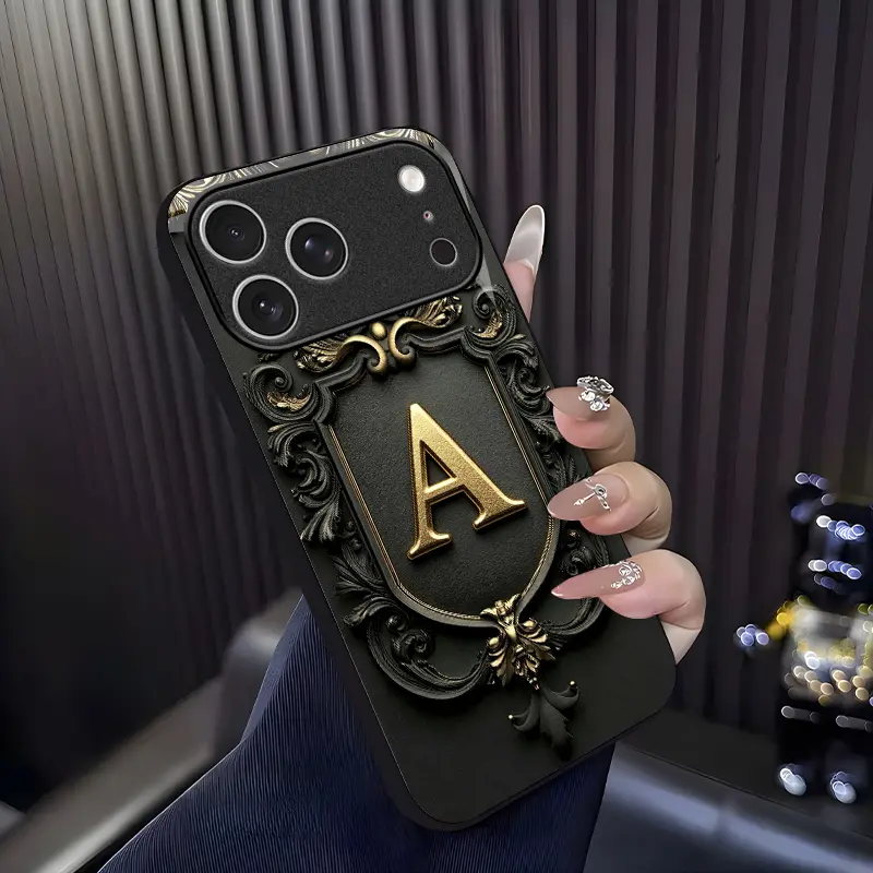 iPhone 17 Pro Max High-End Phone Case, Drop-Resist & Fingerprint-Proof Mobile Phone Accessories, 26-Letter Customizable Option (Including Letter A), YM99 - Major Promotion On-Going
