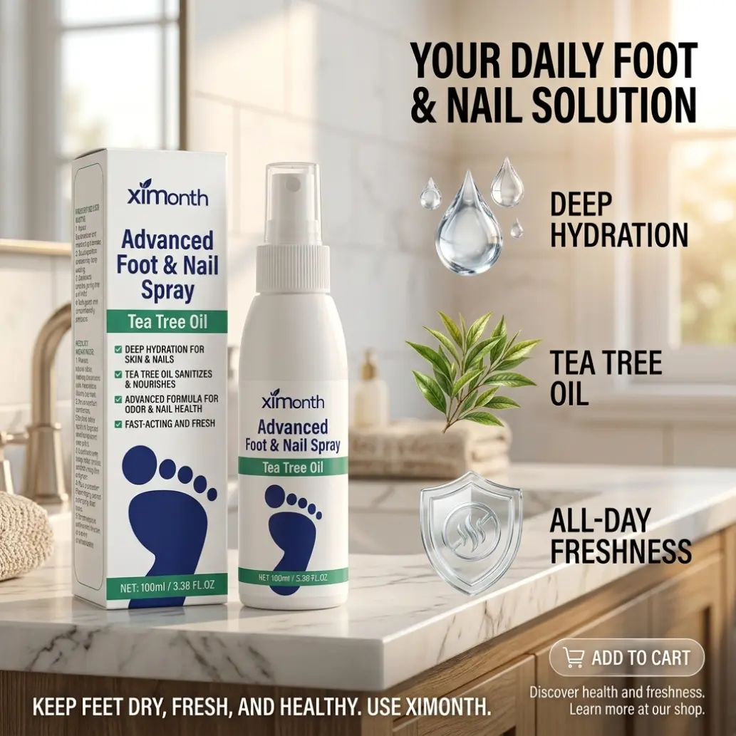 (2 bottles)Tea Tree Oil Foot Spray - Moisturizing Deodorant for Odor Control & Dry Feet Care, Natural Foot Sanitizer with Antifungal Properties, Clear Foot Sanitizer Spray,for Foot & Shoe Freshness deodorize fungus long-lasting antibacterial pecueca