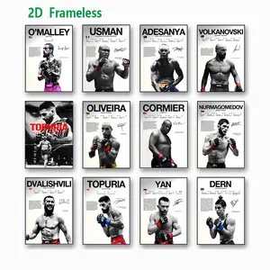 1 piece, printed poster featuring a legendary boxing showdown: UFC inspirational theme, canvas print, suitable for gyms and home decor, unframed