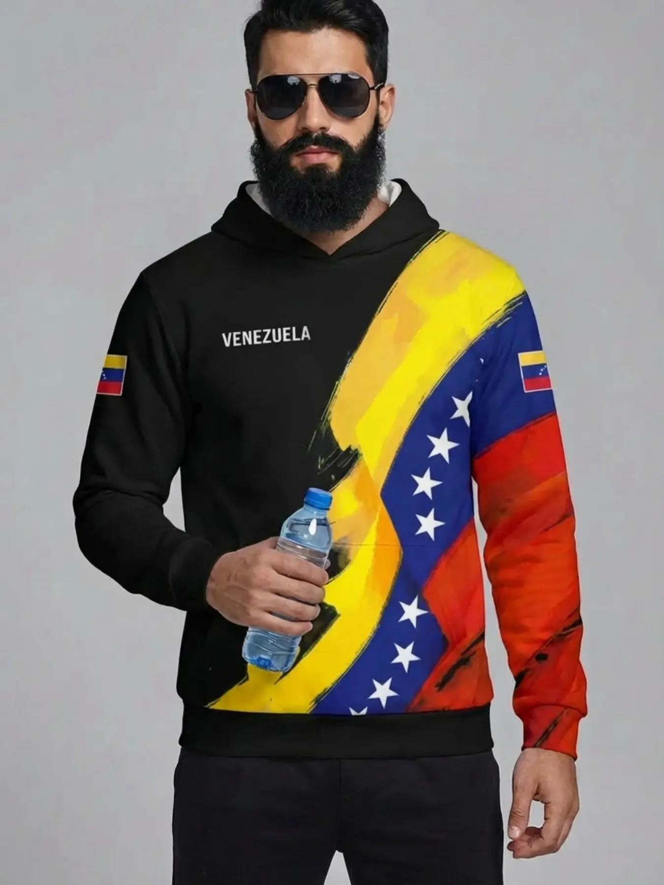 Unique Venezuela Letter Design Hoodie, Casual Style, All-Season Wear, , Comfortable  #US / #FreeVenezuela