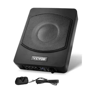 VEVOR 10" 240W Underseat Car Subwoofer, Slim Powered Car Subwoofers Under the Seat, Low Profile Audio Sub Built-in Amplifier, High/Low Level Input & Volume Controller for SUVs, Car, Truck, RVSummervibes