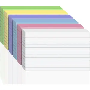 300 count Index Cards 3 x 5 Inch, Colored Flash Cards, Lined Flashcards Notecards, Flash Cards for Studying, Ruled Front and Blank , Note Cards for Office,  and School