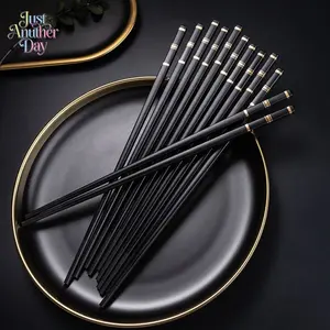Alloy Chopsticks, Durable Non-slip Chopsticks, Modern Design Chop Sticks, Kitchen Dinnerware, Household Cutlery Tableware for Home Kitchen Dining Room, Kitchen Products, Summer for Gift
