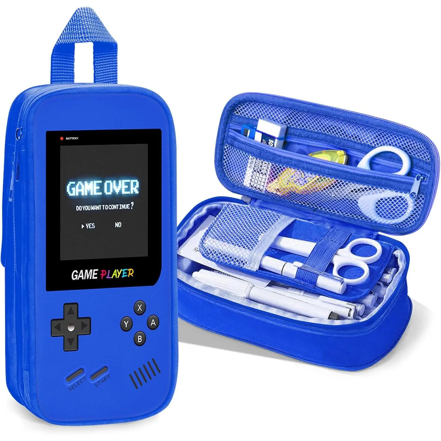 Gamer Pencil Case for Boys - Large-Capacity Office Stationery Organizer with Multiple Compartments, Zippered Portable Storage for Writing Pens, Office Supplies, Back to School