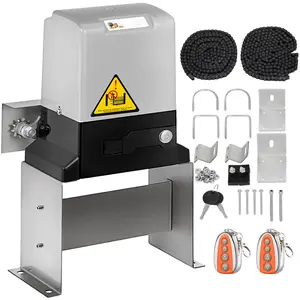fathersdaygift VEVOR Sliding Gate Opener, AC1400 3100LBS, with 2 Remote Controls, Gate Operator Hardware Kit for Security, Move Speed 43ft Per Min, Electric Rolling Driveway Slide Gate Motor