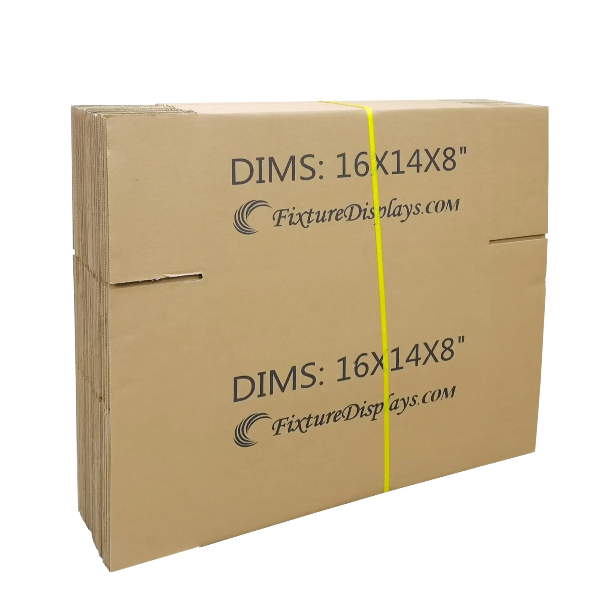 FixtureDisplays® 20 Pack 16 X 14 X 8" Printed Shipping Boxes, Singlewall B Flute Cardboard Box for Shipping, Mailing, Packaging and Storage, Custom Size & Print Welcome 16X14X8-20PK-NF