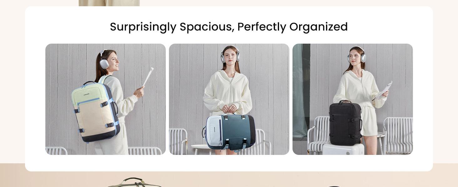 LOVEVOOK 50L Travel Backpack for Women & Men, Airline Approved Carry On Backpack with 3 Packing Cubes, TSA Personal Item Bag, Waterproof Weekender Overnight Backpack Fits 17" Laptop LOVEVOOK 50L Travel Backpack for Women & Men, Airline Approved Carry On Backpack with 3 Packing Cubes, TSA Personal Item Bag, Waterproof Weekender Overnight Backpack Fits 17" Laptop