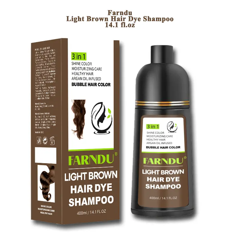 Farndu-Light Brown Hair Dye Shampoo- 14.1 fl.oz 
