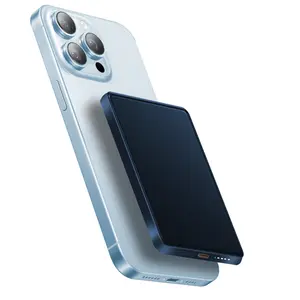 5000mAh Magnetic Wireless Power Bank, Portable Wireless Charging Bank, USB-C PD Fast Charging Power Bank, Wireless Battery Pack for iPhone 15/14/13/Pro/Mini/Pro Max