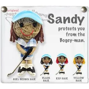 Sandy (Girl) the Golfer String Doll Keychain - Bag Charm