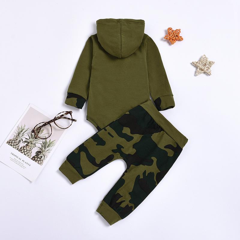 Ma&Baby Newborn Baby Girls Boys Fall Winter Clothes Daddy Mama Saying Hoodie Tops Camouflage Pants Romper Outfit Set