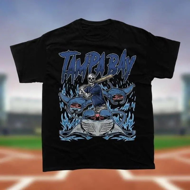 [SALE UP TO 51%] Tampa Bay Baseball Vintage Graphic T Shirt, Tampa Bay Skeleton Baseball Sweatshirt, Hoodie - Bootleg Retro Tampa Merch For Fans