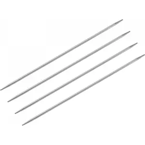 2 Pairs Knitting  Set, 4mm Diameter 9.84 Inches Length Stainless Steel Double Pointed Sweater  for Handmade Projects DIY Knitting