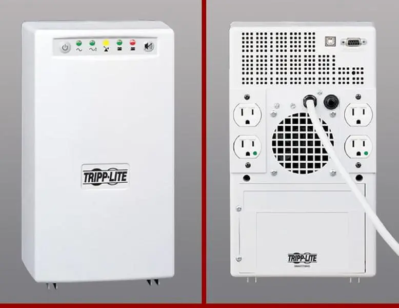 TRIPP LITE SMART700HG 700VA Intelligent Line-Interactive UPS - Power Stabilizer with 4 Outlets Diagnostic LEDs, Automatic Unattended Shutdown, Critical Loads Support, Full AC Surge Suppression for Computers & Office Equipment, Less Than 300 Microamps Leak