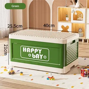 1pc Extra-Large Foldable Toy Storage Box - Collapsible Organizer for Kids' Building Blocks & Toys, Space-Saving Storage Bin for Living Room, Sturdy & Durable Home Organizer