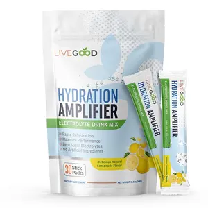 LiveGood Hydration Amplifier – Electrolyte Drink Mix with Vitamin C, Magnesium & Potassium | Natural Lemonade Flavor (30 Sticks)