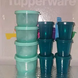 Tupperware Snack 10 Piece Set On The Go Con - Stackable Containers for Convenient Storage and Transport