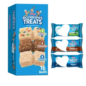Rice Krispies Treats Crispy Marshmallow Squares, Kids Snacks, Cereal Bars, Variety Pack, 12.1oz Box (16 Bars)
