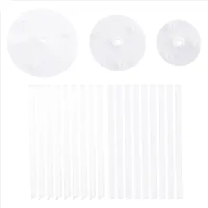 Cake Supports - Pack of 18 Cake Stands, Reusable Dowel Rods, Cake Supports with 3 Cake Plates, for Multi-Tier Cakes