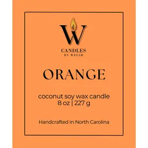 ORANGE Candle | Coconut Soy Wax | Candles by Welsh